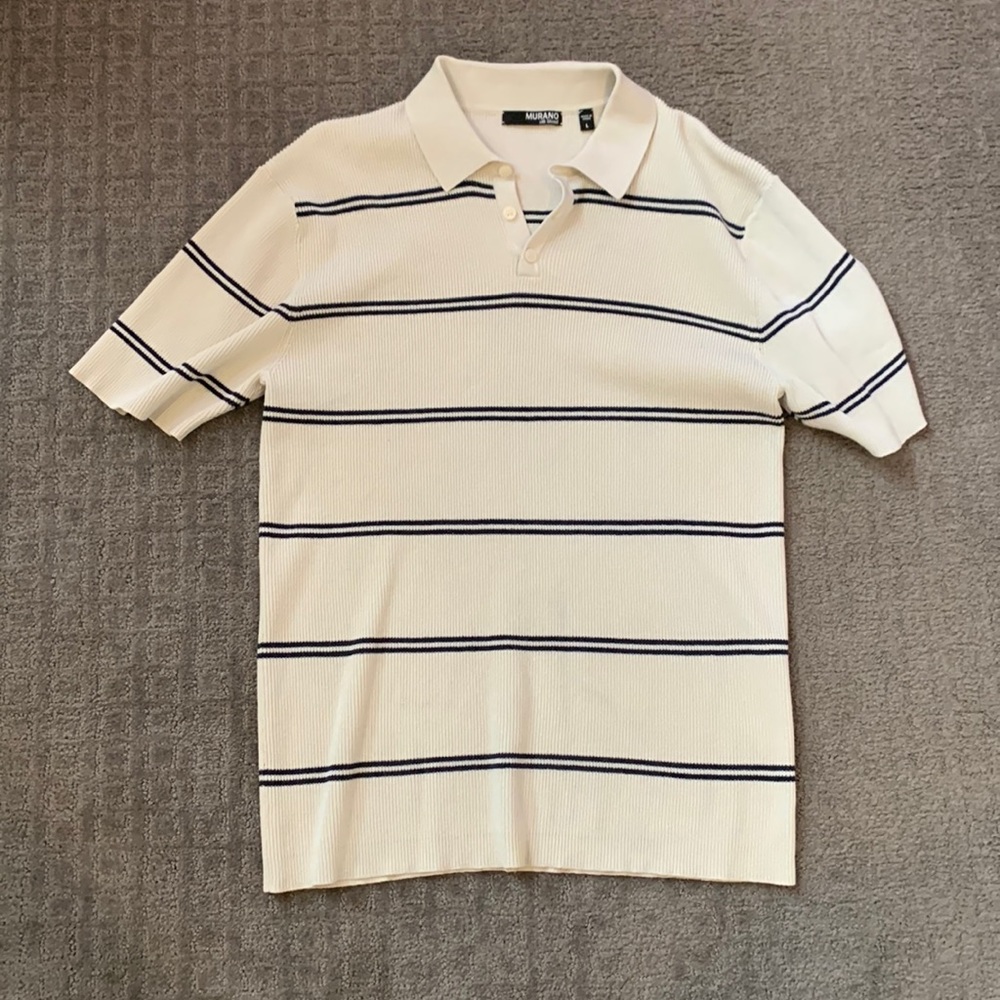 Murano ribbed muscle fit polo